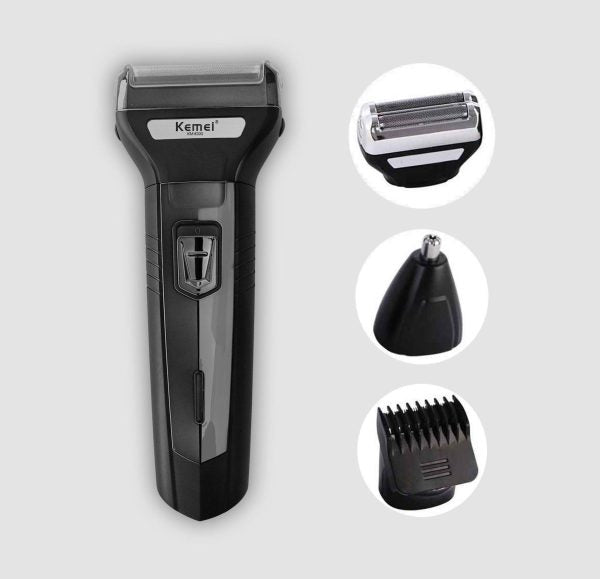 3 In 1 Km-6330 Kemei Rechargeable Shaving Machine Multifunctional Hair Clippers Beard Styling – Kemei Km-6330 3 In 1 Grooming Kit