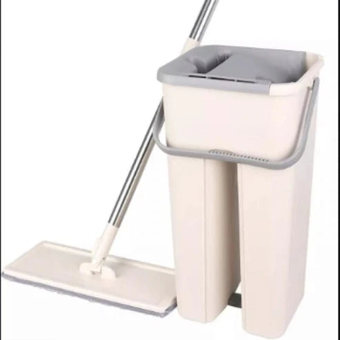 Mop Floor Squeeze Mop With Bucket – Hardwood & Wood Floor Rotary Scrubbing Mop For Easy Household Cleaning